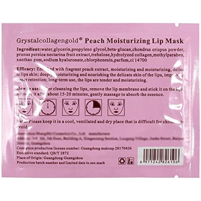 FDTY 30 PIECES PEACH MOISTURIZING COLLAGEN LIP PADS CRYSTAL PINK LIP CARE GEL PATCHES, MOUTH & LIPS AGE DEFYING MASQUES - GREAT FOR ANTI-CHAPPED, ANTI-WRINKLE, PLUMP YOUR LIPS,ROSE RED - Image 3